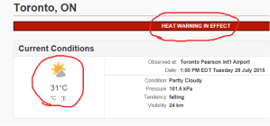 Heat warning